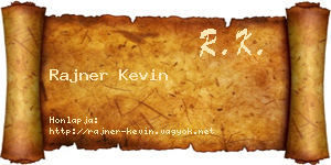 Rajner Kevin névjegykártya